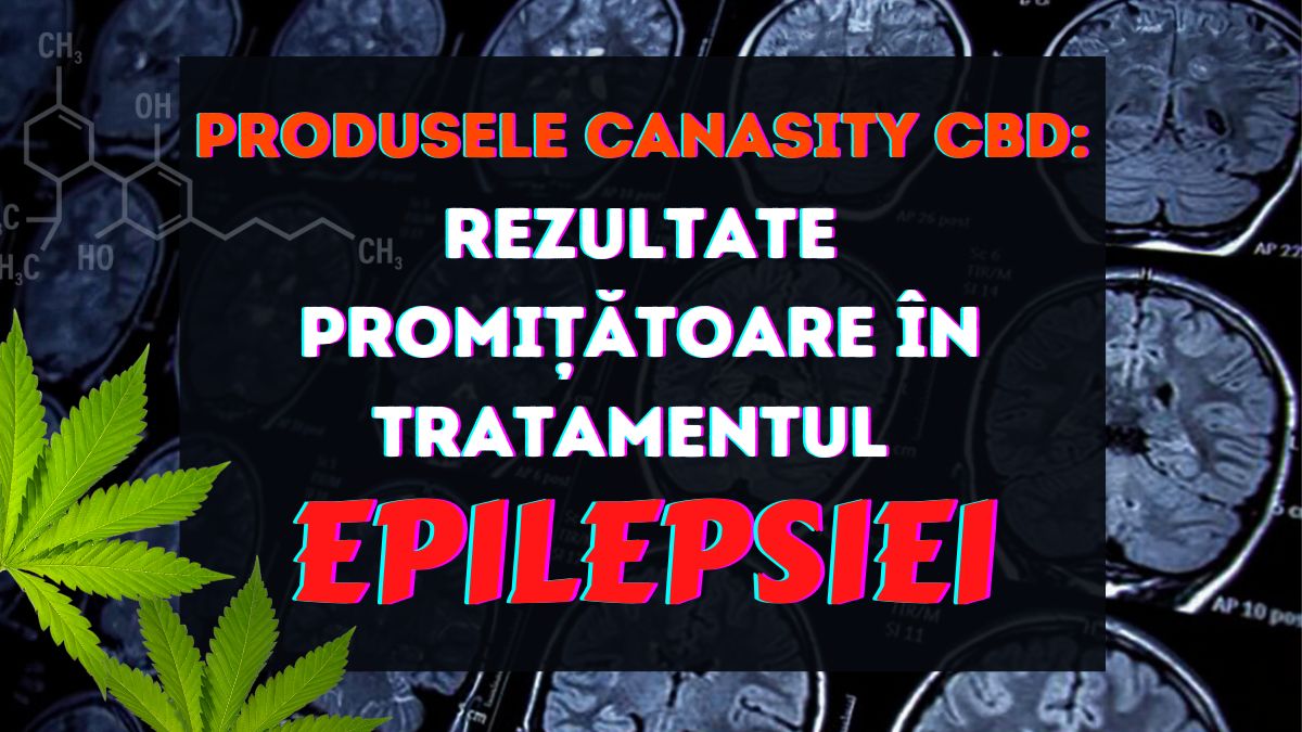 Sticlă de ulei CBD pe un fundal ce simbolizează undele cerebrale; răspuns științific la întrebarea dacă uleiul CBD este bun pentru epilepsie.
